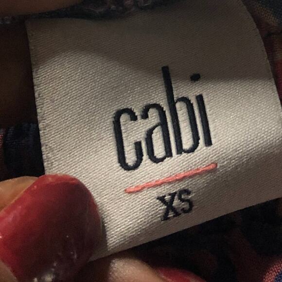 CAbi Isabel Patwork Boho Mini Skirt XS Pink Purple Asymmetrical Tiered Ruffled - Picture 8 of 14